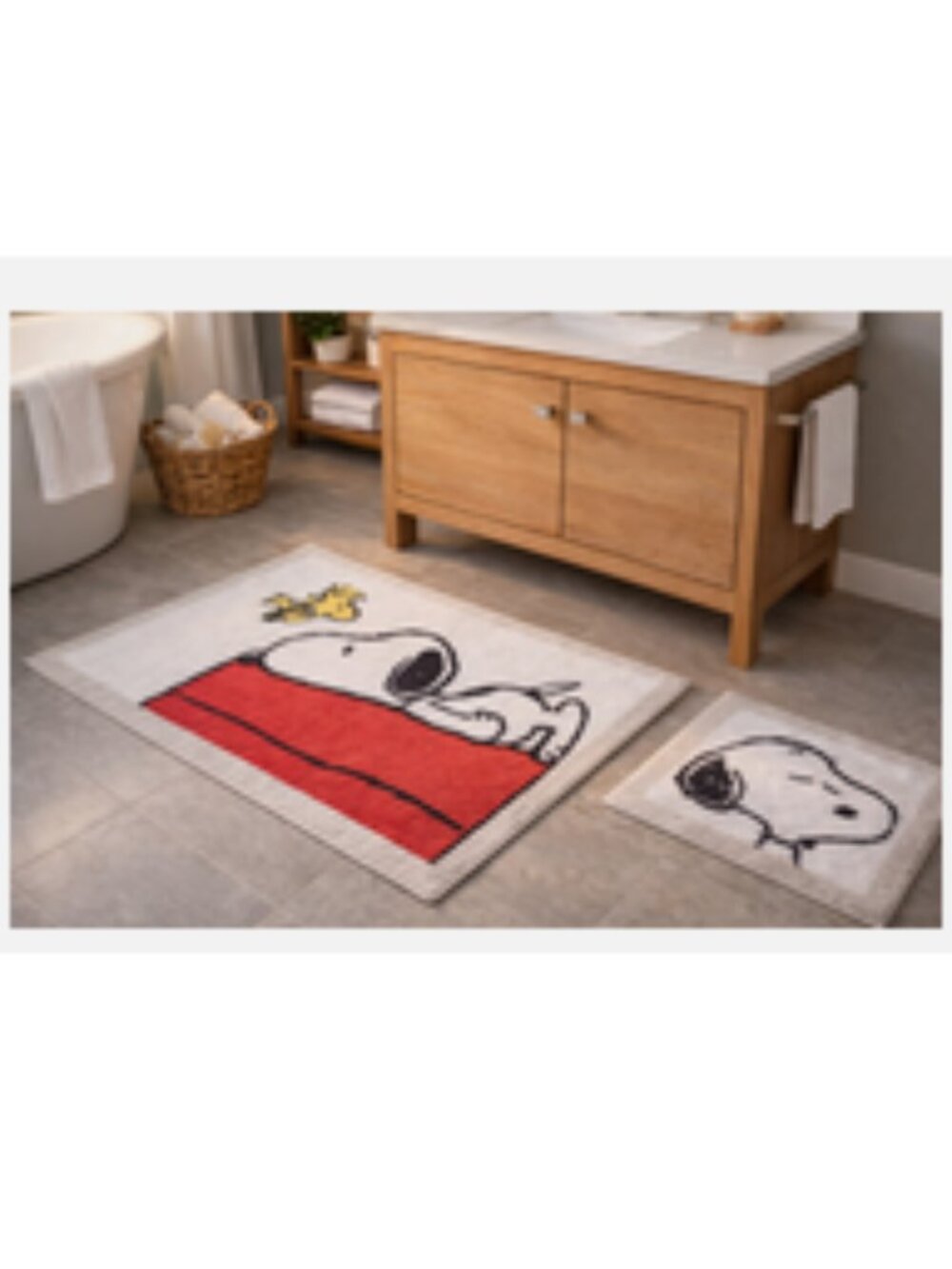 NWT & HTF ~ THE BIG ONE Peanuts 2-Pack Bathroom Rugs